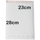 10-Pack White Bubble Mailers - 28 x 23cm Self-Sealing Padded Envelopes for Safe Shipping and Fragile Items - Top-Down View