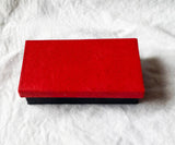2 Red Lotus Floating Candles in Red Black Gift Box Set Birthday Xmas Valentine Mothers Day Gift Present - Rear View