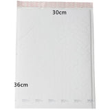 25 Pack - 360x300mm Premium White Bubble Mailer Envelopes for Secure Shipping - Top-Down View