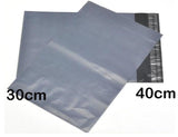 25 Pack - 400x300 mm GREY POLYMAILERS - Self-Sealing Plastic Courier Bags for Shipping and Mailing