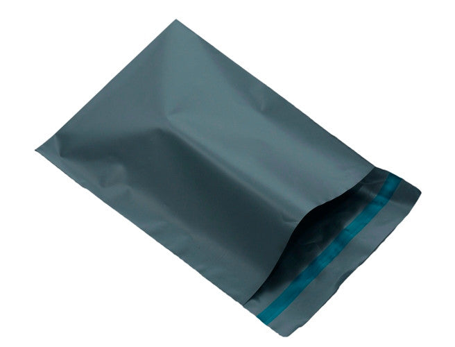 25 Pack - 400x300 mm GREY POLYMAILERS - Self-Sealing Plastic Courier Bags for Shipping and Mailing