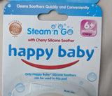Bulk Pack of 48 - Happy Baby Steam n Go Cherry Silicone Soother Steriliser for Easy Parenting - Rear View