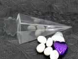 50-Piece Set of Clear Pyramid-Shaped Gift Boxes - Perfect for Weddings, Parties, and Exhibitions