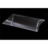 50 Count Clear PVC Pillow Gift Boxes - Perfect for Weddings, Jewelry, and Party Favors - Rear View