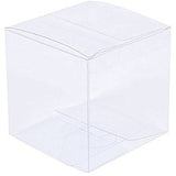 50 Pack Clear PVC 15cm Cube Gift Boxes - Perfect for Weddings and Exhibitions