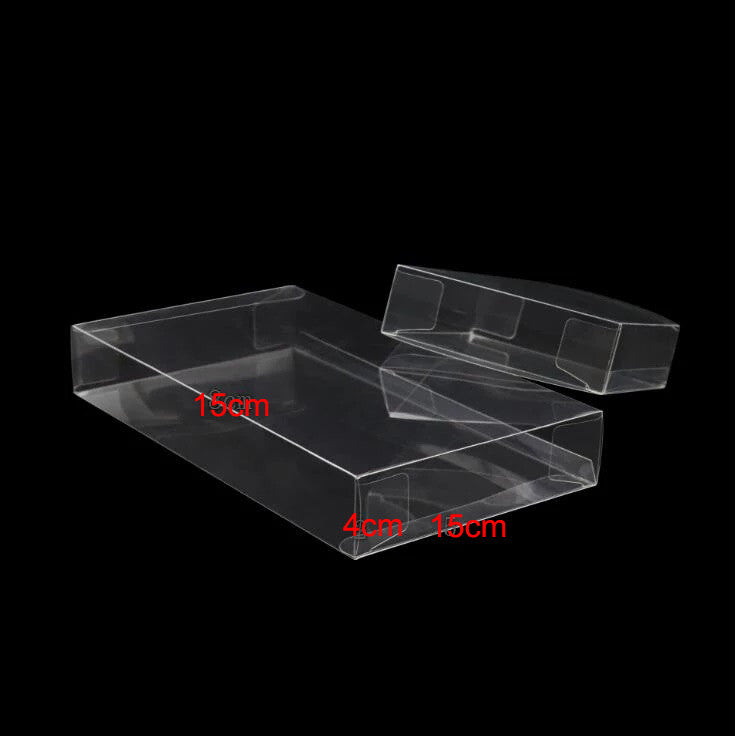 50 Pack of Clear PVC Folding Boxes for Wedding Favors and Gifts - 15x15x4cm Rectangle/Square Containers for Candy, Jewelry, and Soap