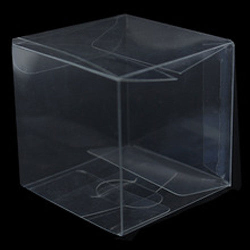 50 Pack of 6cm Clear PVC Folding Gift Boxes for Weddings, Jewelry, and Party Favors - Ideal for Candy, Chocolate, and Soap Packaging