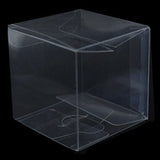 50 Pack of 6cm Clear PVC Folding Gift Boxes for Weddings, Jewelry, and Party Favors - Ideal for Candy, Chocolate, and Soap Packaging - Front View