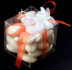 50 Pack of 6cm Clear PVC Folding Gift Boxes for Weddings, Jewelry, and Party Favors - Ideal for Candy, Chocolate, and Soap Packaging