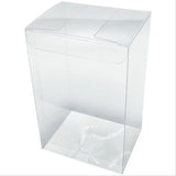50 Pack of 5x8cm Transparent PVC Folding Boxes for Wedding Favors, Jewelry Gifts, Candy, and Soap Packaging
