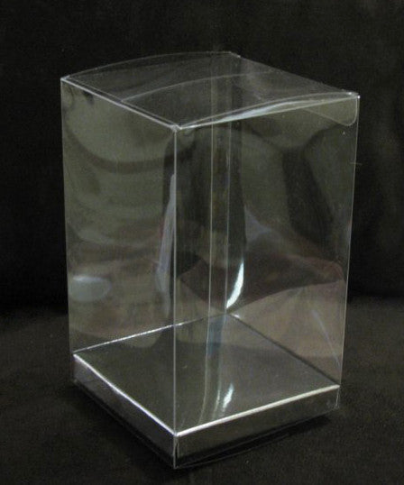 50 Pack of 5x8cm Transparent PVC Folding Boxes for Wedding Favors, Jewelry Gifts, Candy, and Soap Packaging