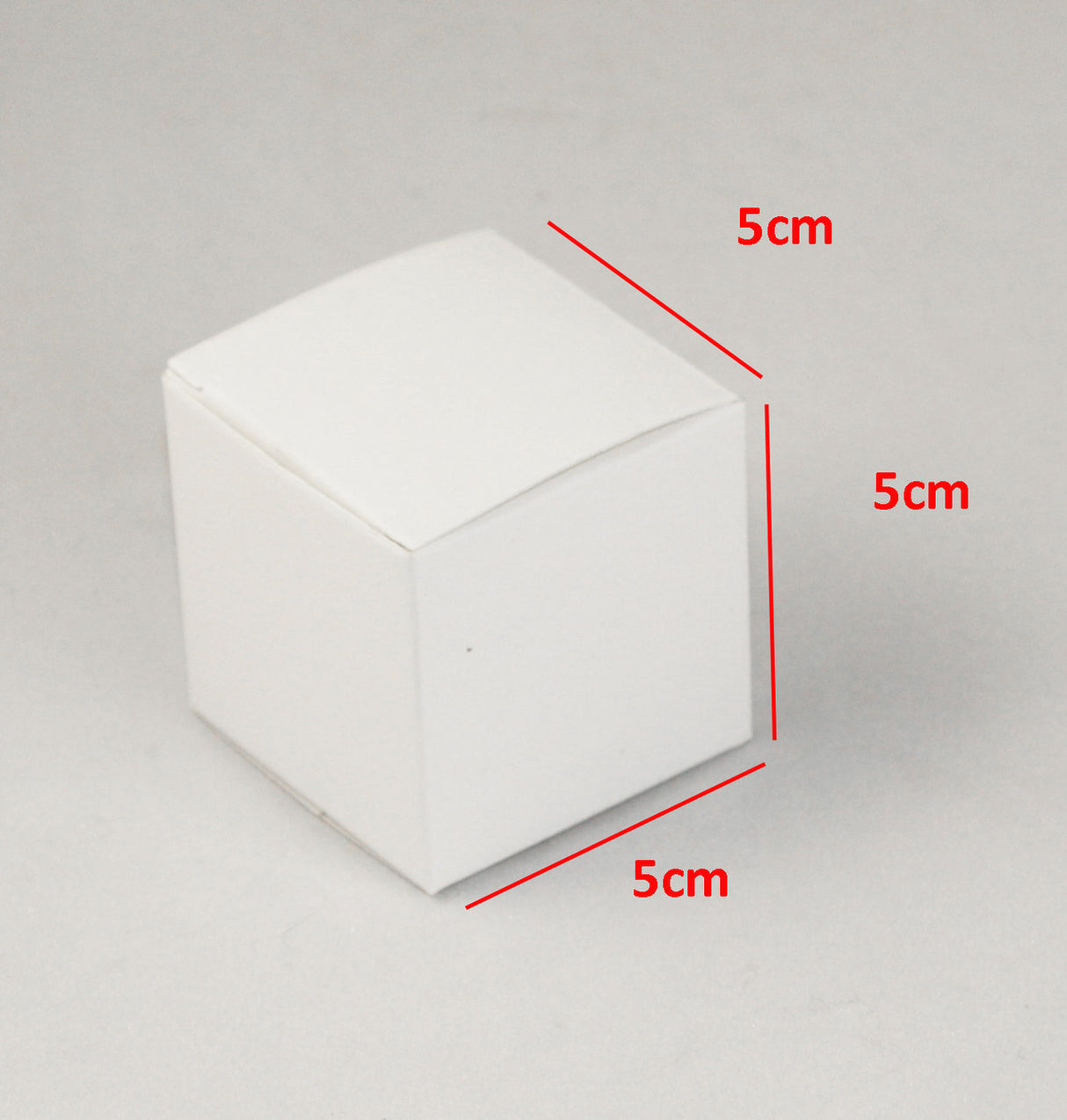 50 Pack of 5cm White Cube Gift Boxes - Foldable Small Square Favor Boxes for Weddings, Jewelry, Candy, and Soap Packaging