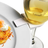 50-Pack 75mm White Wine Glass Plate Clips - Perfect for Buffets and Parties - Convenient Dining Accessory