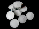 100 Pack Bulk Tea Lights Candles - White Smokeless Tealights Unscented - 9 Hour Burn Time - Top-Down View
