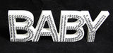 White Baby Nursery 30cm Sign Plaque Plate with Diamantes Newborn Gift Homeware Bedroom Decoration Wall Art