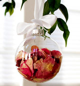24 Pack of 10cm Clear Glass Baubles with Silver Caps - Perfect for Personalizing Holiday Decor and Event Centerpieces - Side View