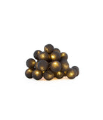 1 Set of 20 LED Black 5cm Cotton Ball Battery Powered String Lights Christmas Gift Home Wedding Party Bedroom, image 5
