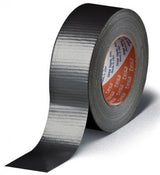 5 Pack Black Duct Tape 50 Metres Industrial Grade Waterproof UV Resistant Crafts Home Maintenance - Front View