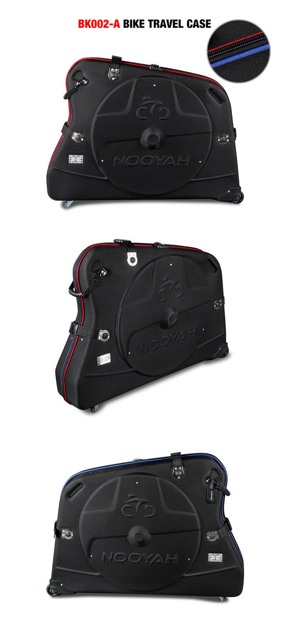 NOOYAH Lightweight EVA Bike Travel Case for Mountain, Road, and Gravel Bikes - BK002 Black Edition