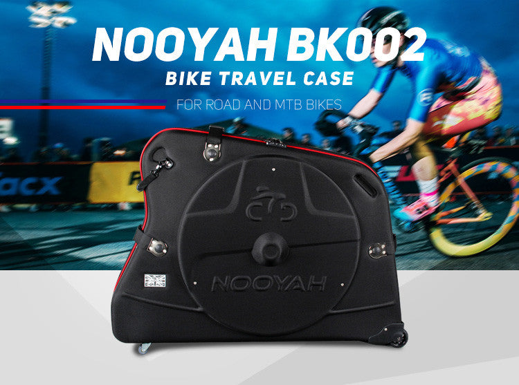 NOOYAH Lightweight EVA Bike Travel Case for Mountain, Road, and Gravel Bikes - BK002 Black Edition
