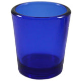10 Pack Blue Glass Votive Tealight Candle Holders House Party Centerpiece Xmas Wedding Decor Glass Candlestick Party Decorations Bridal Baby Shower Event - Front View