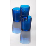 10 Pack Blue Glass Votive Tealight Candle Holders House Party Centerpiece Xmas Wedding Decor Glass Candlestick Party Decorations Bridal Baby Shower Event - Side View