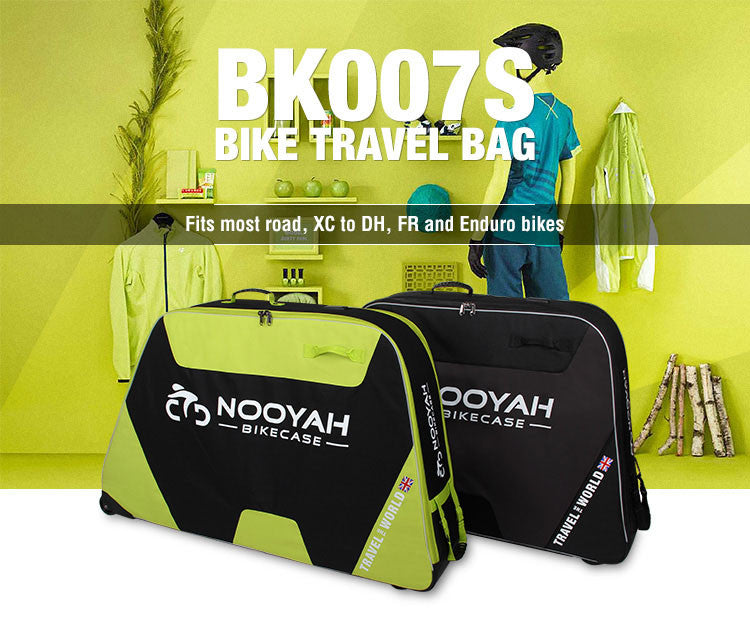 NOOYAH Blue Ultimate Bike Travel Case - Versatile EVA Shell for MTB, Road, and Gravel Bikes - Model BK007S