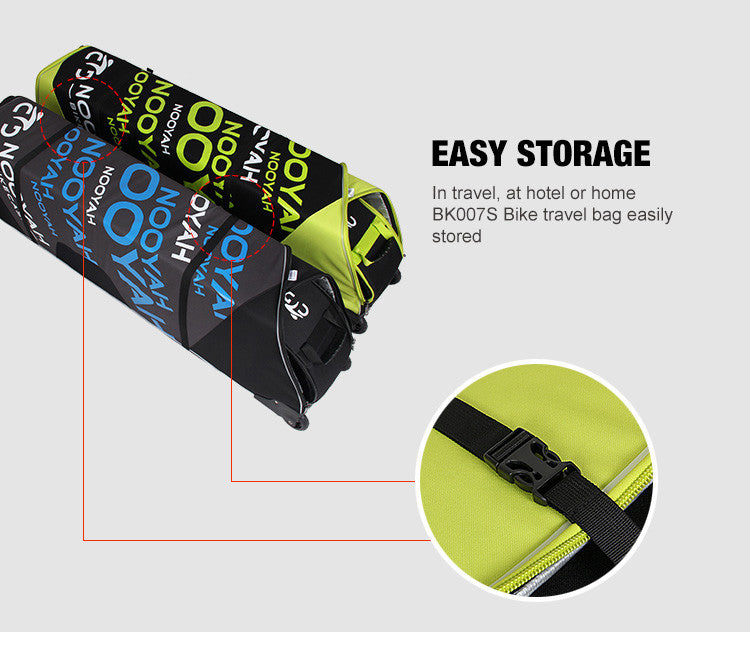 NOOYAH Blue Ultimate Bike Travel Case - Versatile EVA Shell for MTB, Road, and Gravel Bikes - Model BK007S