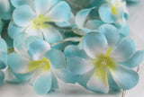 1 Set of 20 LED Tropical Blue Frangipani Flower Battery 3m String Lights Christmas Gift Home Wedding Beach Party Decoration Outdoor Table Centrepiece - Side View