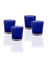 10 Pack Blue Frosted Glass Votive Tealight Candle Holders House Party Centerpiece Xmas Wedding Decor Glass Candlestick Party Decorations Bridal Baby Shower Event - Top-Down View