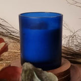 20 Pack Blue Frosted Glass Votive Tealight Candle Holders House Party Centerpiece Xmas Wedding Decor Glass Candlestick Party Decorations Bridal Baby Shower Event - Front View
