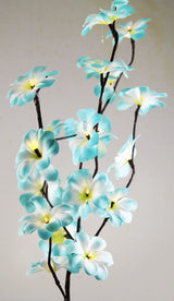 1 Set of 50cm H 20 LED Blue Frangipani Tree Branch Stem Fairy Light Wedding Event Party Function Table Vase Centrepiece Tropical Decoration - Side View