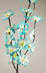 1 Set of 50cm H 20 LED Blue Frangipani Tree Branch Stem Fairy Light Wedding Event Party Function Table Vase Centrepiece Tropical Decoration - Top-Down View