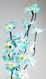 1 Set of 50cm H 20 LED Blue Frangipani Tree Branch Stem Fairy Light Wedding Event Party Function Table Vase Centrepiece Tropical Decoration - 45-Degree Angle