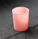 10 Pack Blush Pink Glass Votive Tealight Candle Holders House Party Centerpiece Xmas Wedding Decor Glass Candlestick Party Decorations Bridal Valentines Event - Top-Down View