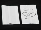 100 Pack Wedding Cake Bags Greaseproof Wax Paper Slice Take Home Favour Heart n Message - Side View