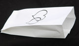 100 Pack Wedding Cake Bags Greaseproof Wax Paper Slice Take Home Favour Large Heart - Front View