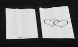 100 Pack Wedding Cake Bags Greaseproof Wax Paper Slice Take Home Favour Large Heart - 45-Degree Angle