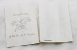 100 Pack Wedding Cake Bags Greaseproof Wax Paper Slice Take Home Favour Silver Doves - Front View