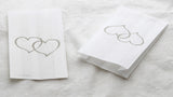 100 Pack Wedding Cake Bags Greaseproof Wax Paper Slice Take Home Favour Large Silver Heart - Side View