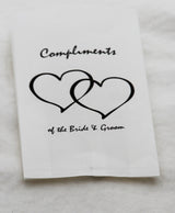 50 Pack Wedding Cake Bags Greaseproof Wax Paper Slice Take Home Favour Heart n Message