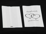 50 Pack Wedding Cake Bags Greaseproof Wax Paper Slice Take Home Favour Heart n Message