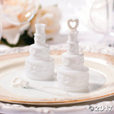100 Pack Wedding Cake Blow Bubble Bottles White Plastic 6cm High Bomboniere Favour Guest Gift - Front View