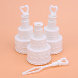 20 Pack Wedding Cake Blow Bubble Bottles White Plastic 6cm High Bomboniere Favour Guest Gift - 45-Degree Angle