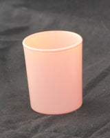 10 Pack Champagne Pale Pink Glass Votive Tealight Candle Holders House Party Centerpiece Xmas Wedding Decor Glass Candlestick Party Decorations Bridal Valentines Event - Top-Down View