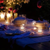20 Pack Tealight Glass Votive Candle Holders Bulk Set Festival Decor Wedding Propose Parties Holiday and Home Decor - Front View