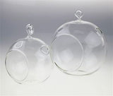 Set of 10 Clear Glass Hanging Tealight Candle Holders - 8cm Diameter - Perfect for Weddings, Terrariums, and Home Decor