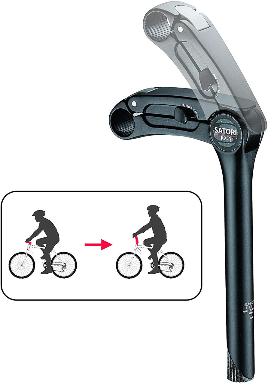 Satori EZ3 Adjustable Quill Stem for Mountain Bikes with Quick Release Mechanism