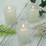 10 Pack Frosted White Glass Votive Candle Holders for Candle Making Kit Tealight Candles Cup Home Decoration - Rear View