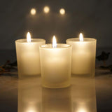 10 Pack Frosted White Glass Votive Candle Holders for Candle Making Kit Tealight Candles Cup Home Decoration - Close-Up Angle